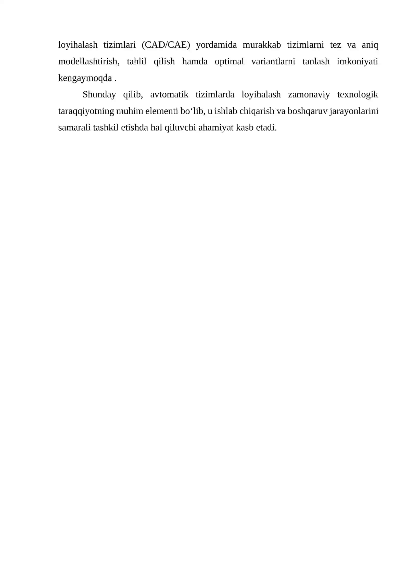 Avtomatik tizimda loyihalash haqida umumiy ma'lumot 3