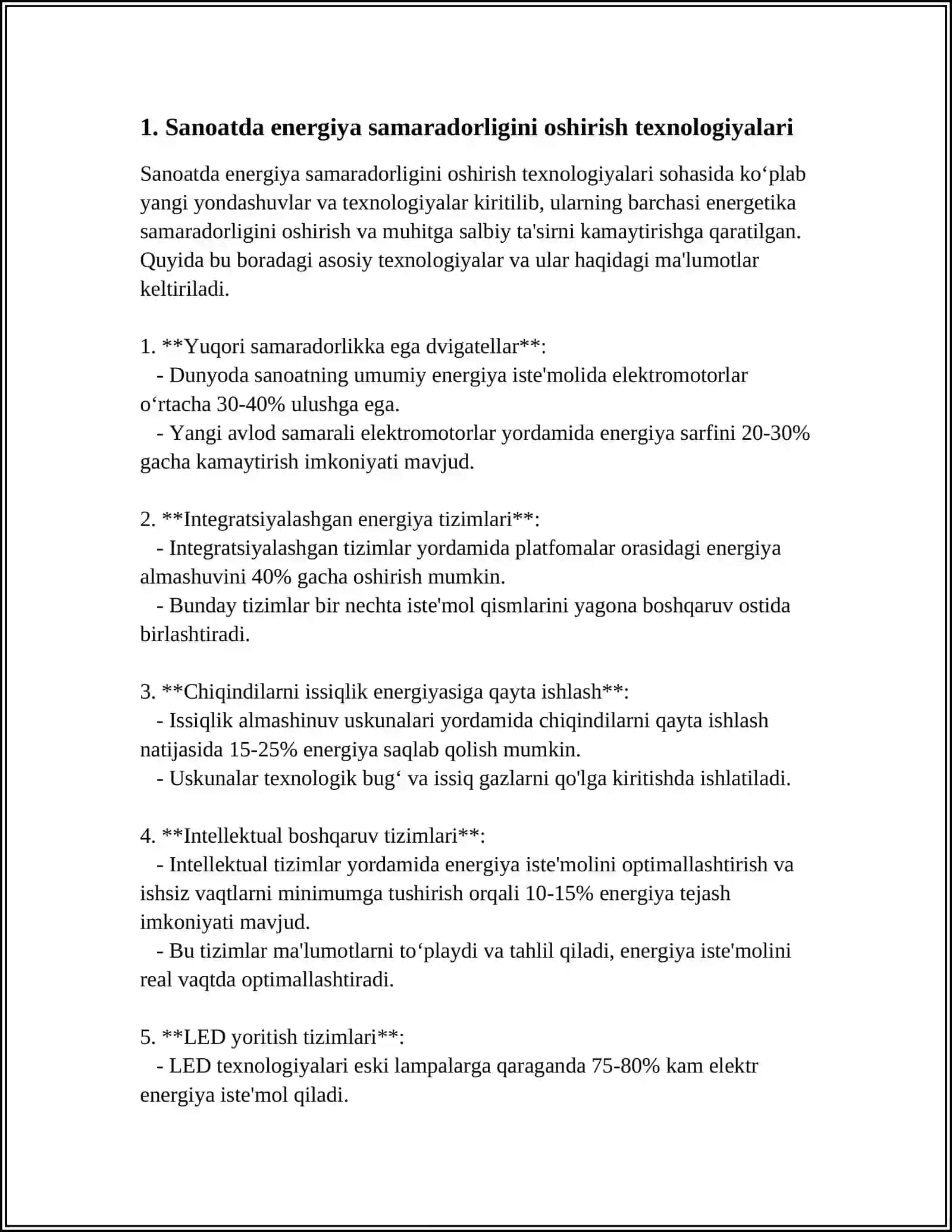 ENERGIYA SAMARADORLIGI VA BARQAROR ISHLAB CHIQARISH 3