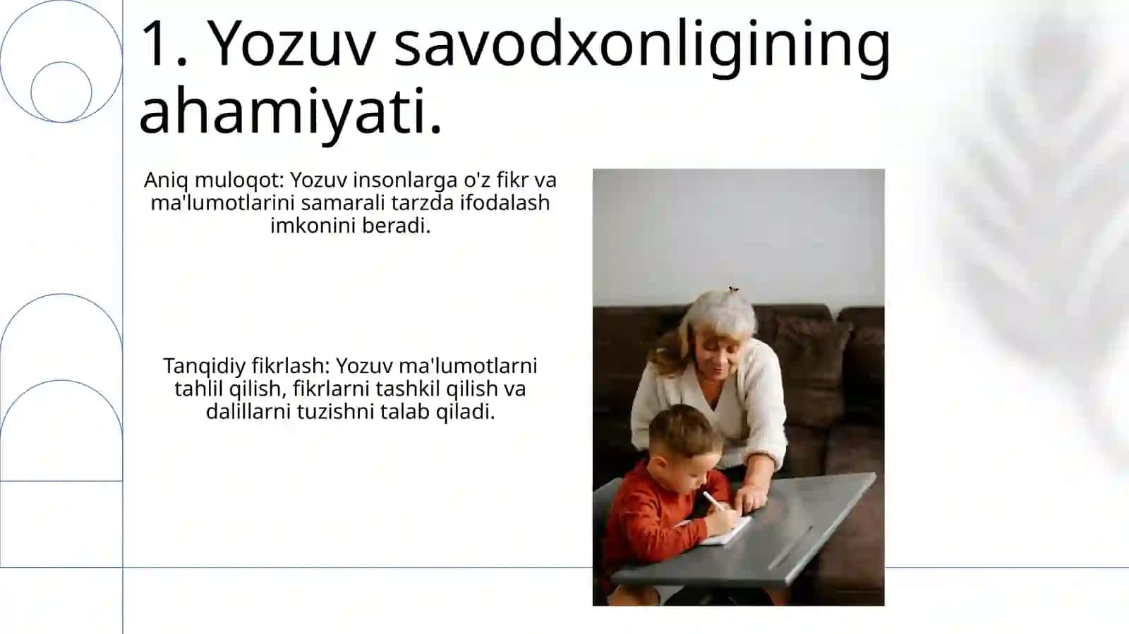 Yozma nutq savodxonligi 3
