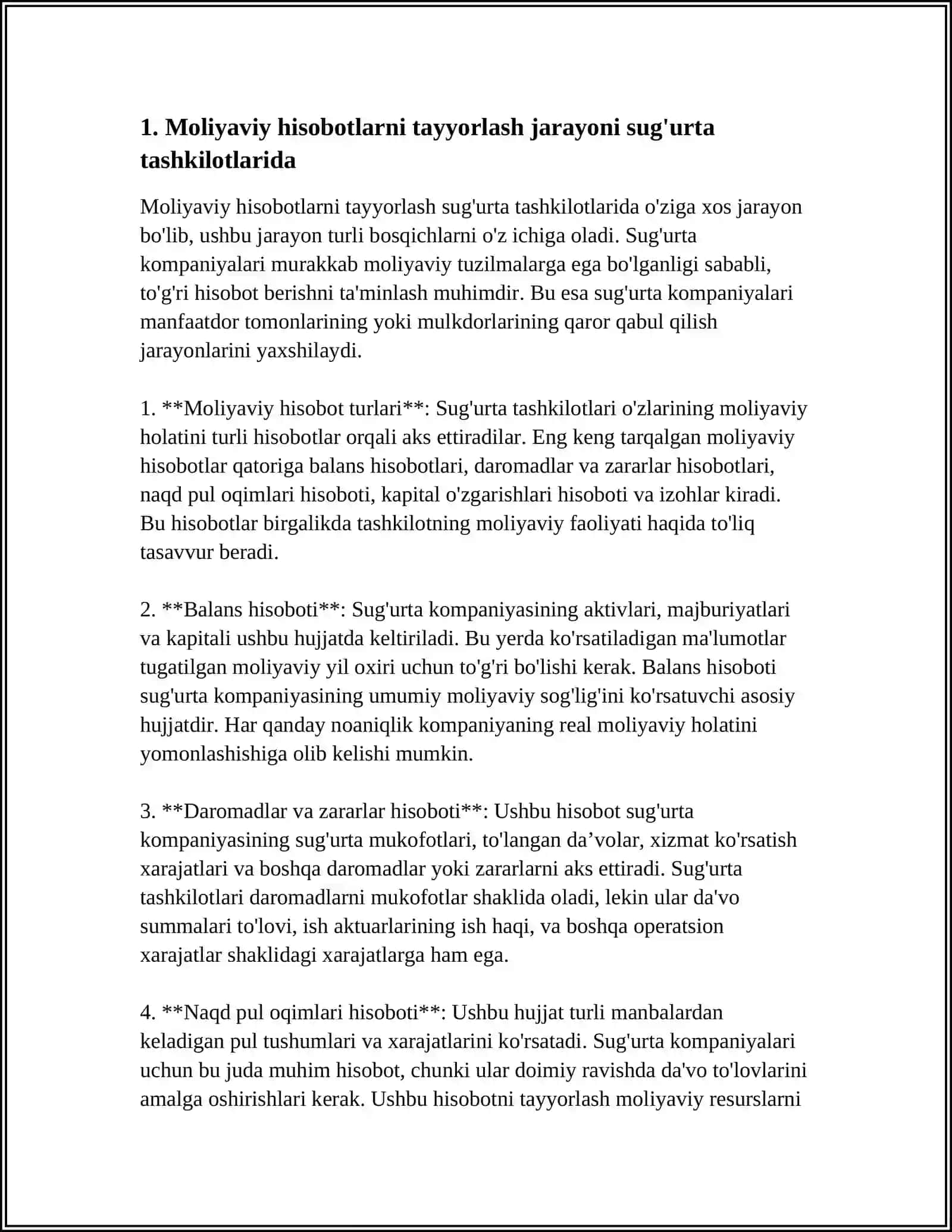 SUG'URTA TASHKILOTLARINING MOLIYAVIY HISOBOTLARI (4-SON) 3