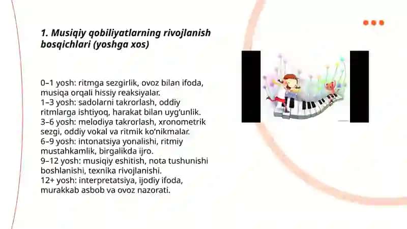 Bolalarning musiqaviy qobiliyatlarini shakllantirish 3