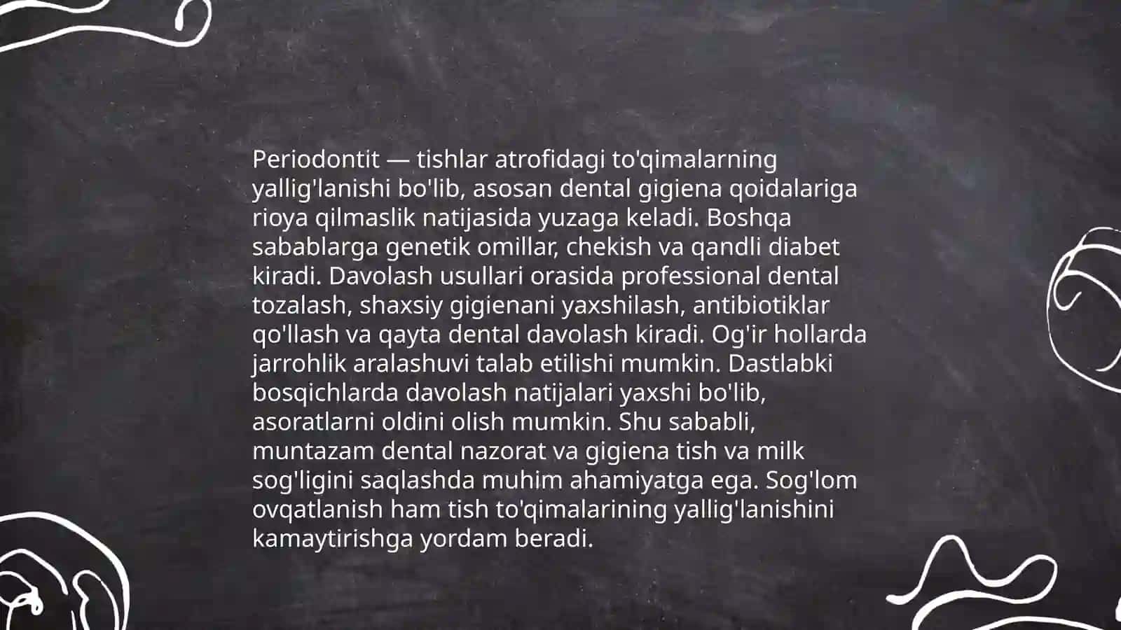 Periodontli tishlarni davolashda dori vosetalari 3