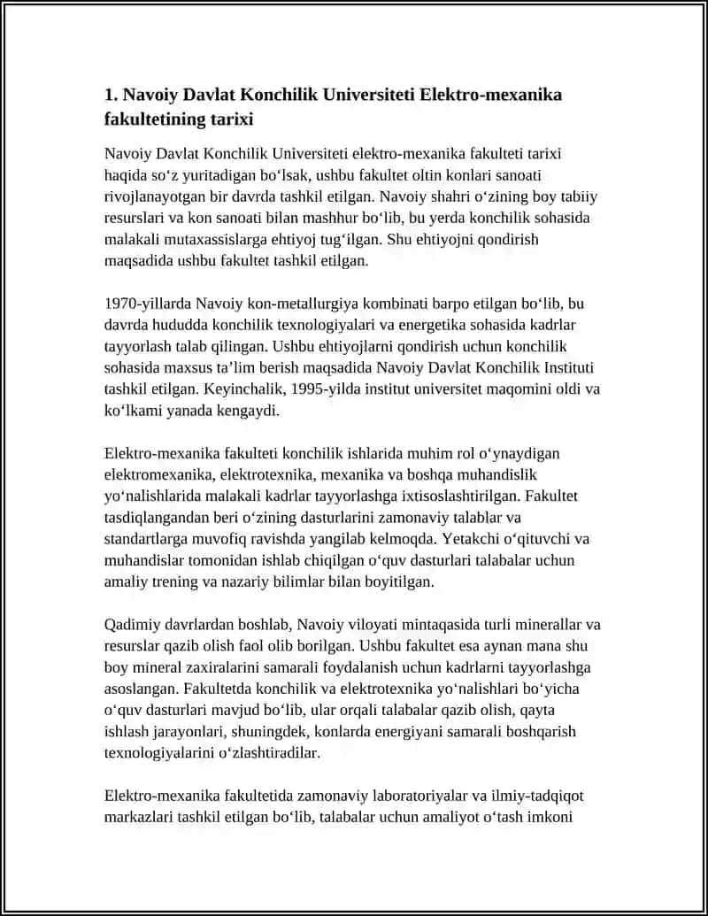 Navoiy Davlat Konchilik Universiteti Elektro-Mexanika Fakulteti 3