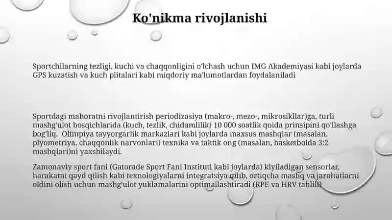 Sport mashqlariga oʻrganish metodikasi 3