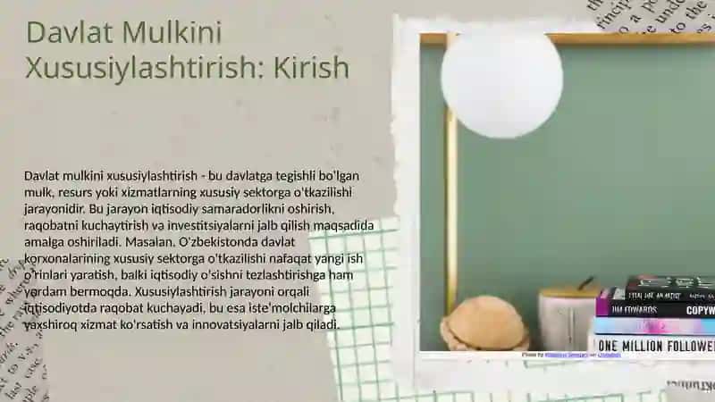 Davlat Mulkini Xususiylashtirish 3