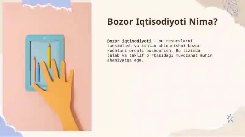 Bozor Iqtisodiyotining Asosiy Tamoyillari. Talab va Taklif Nazariyasi 3