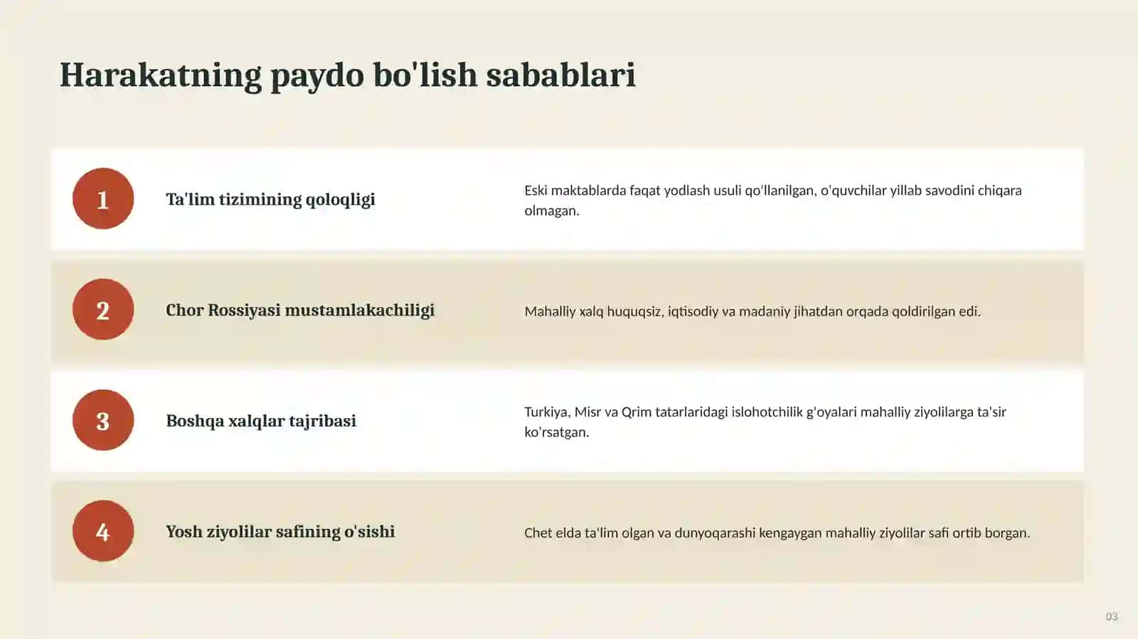 XX ASR BOSHI — MILLIY UYG'ONISH DAVRI 3