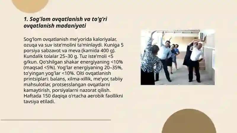 Sog'lom Turmush Tarzi 3