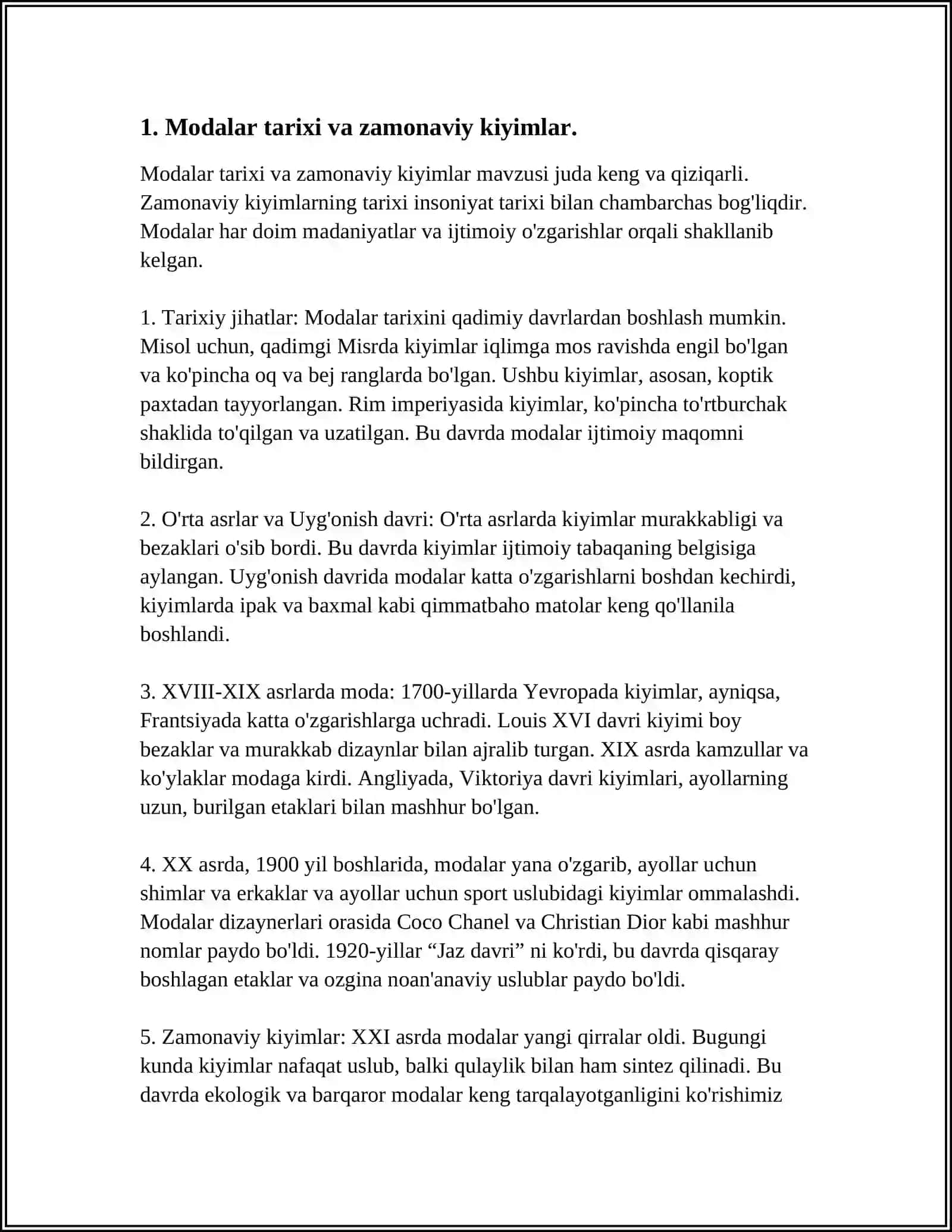 ZAMONAVIY KIYIM KANSTRUKTIV TUZILISHINI TAXLIL QILISH 3