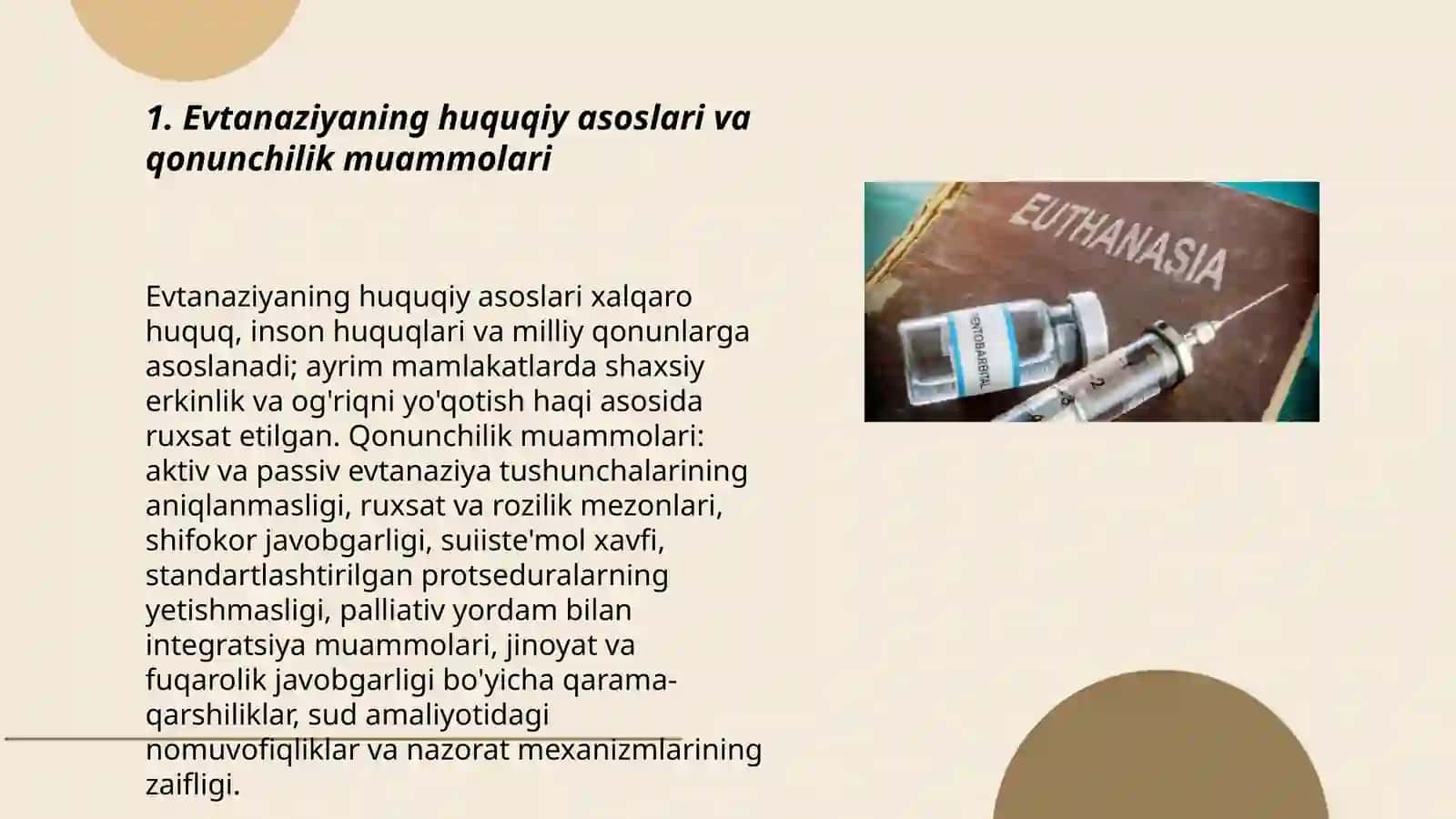 Evtanaziya muammolari 3