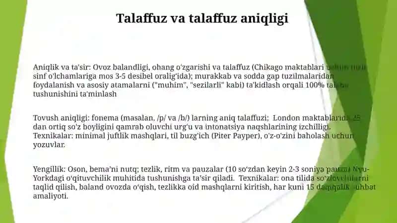 O’qituvchi nutqining to’g’riligi,ravonligi,aniqligi va ta’sirchanligini oshirish 3