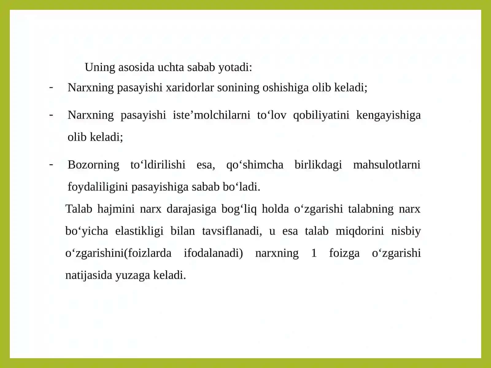 Talabni qondirishni tadqiq etish va proqnoz qilish 3