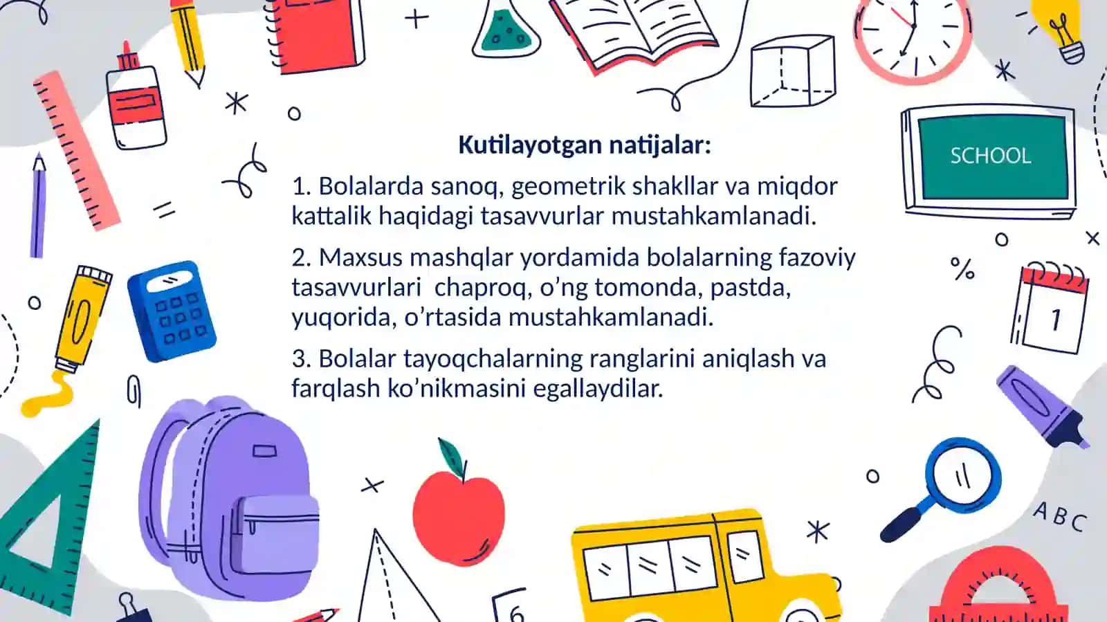 Tayoqchalardan turli shakllar hosil qilishni o’rgatishni davom  ettirish. slayd 3