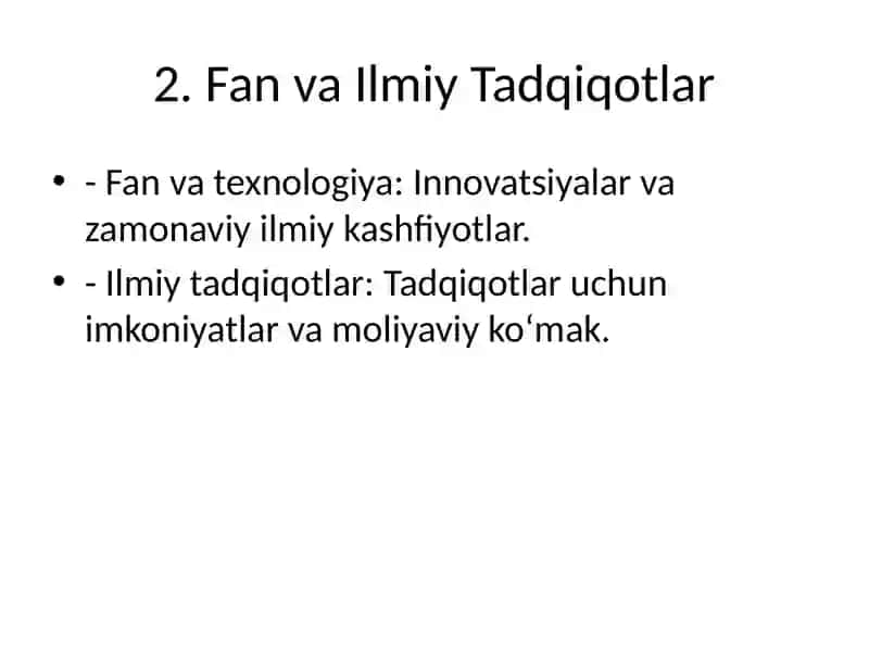 Fan, Ta'lim, Madaniyat va Aholiga Xizmat Ko'rsatish 3