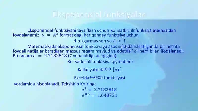 Eksponensialfunksiyalar 3