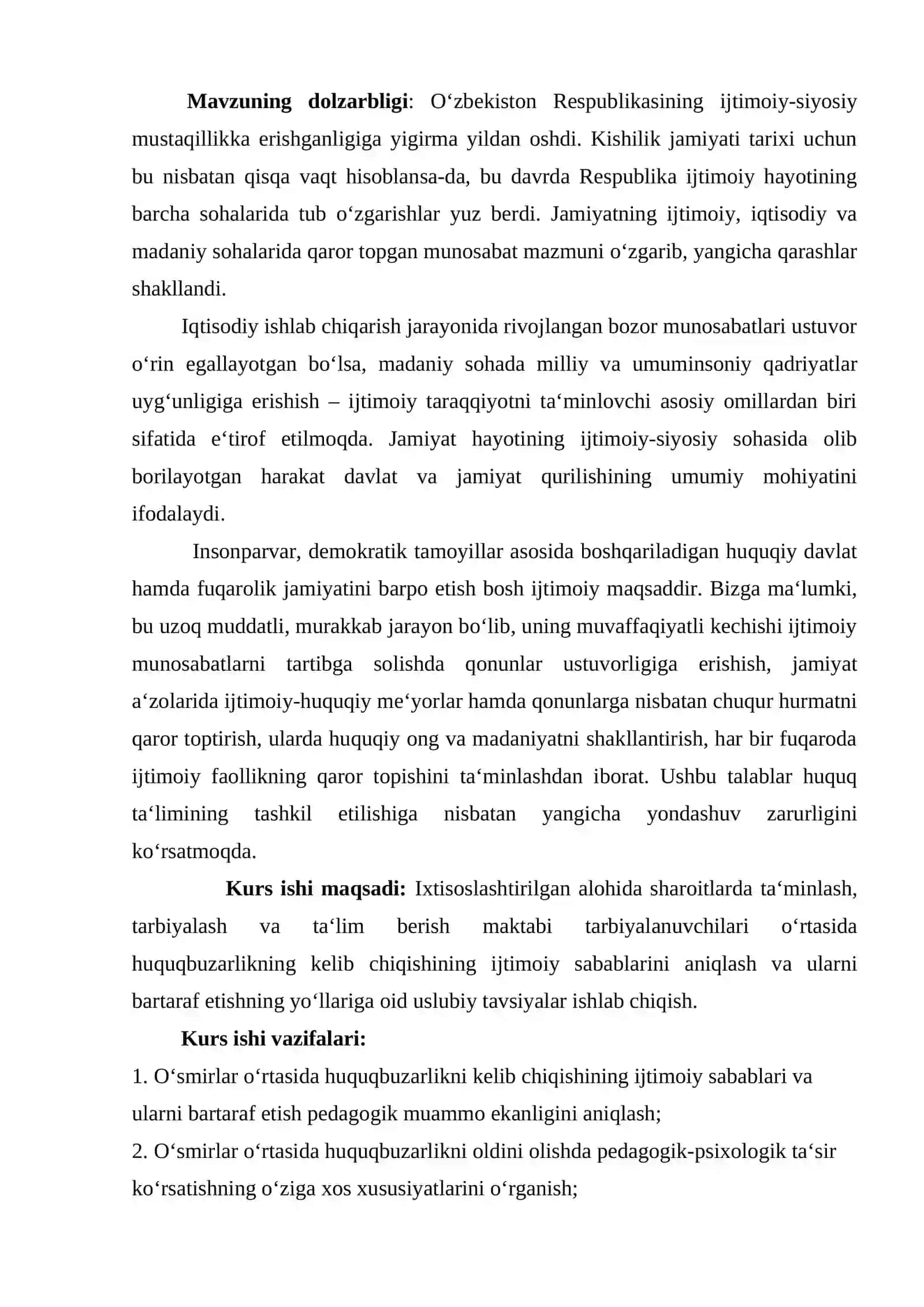 O‘quvchilar o‘rtasida huquqbuzarlikni kelib chiqishining ijtimoiy sabablari va ularni bartaraf etish pedagogik muammo sifatida 3