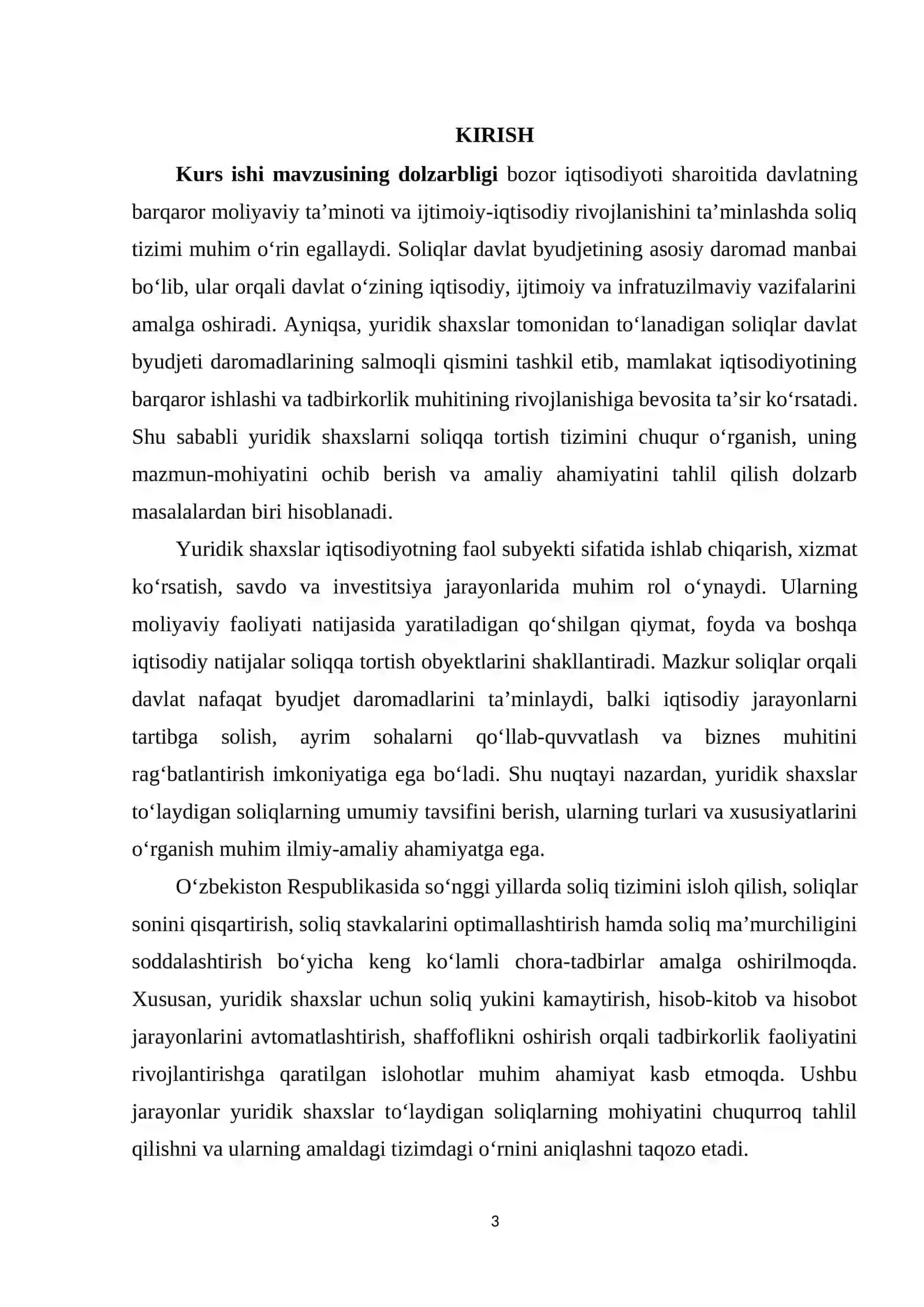 Yuridik shaxslar to‘laydigan soliqlarga umumiy tavsifnoma 3