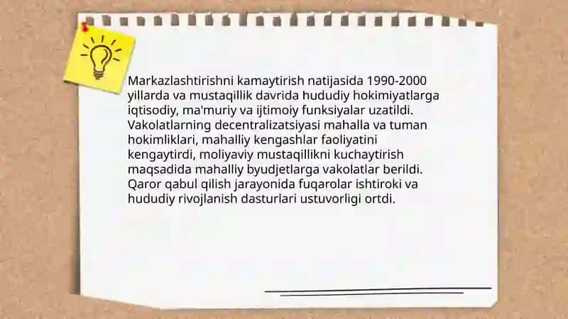 Mustaqillik yillarida davlat boshqaruvi tizimida amalga oshirilgan islohotlar 3
