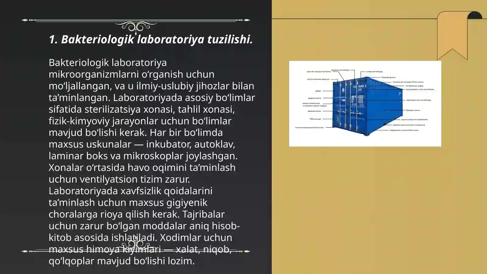 Bakteriologik,virusologik parazitalogik labarotiya tuzilishi va jihozlarning meyorlari 3