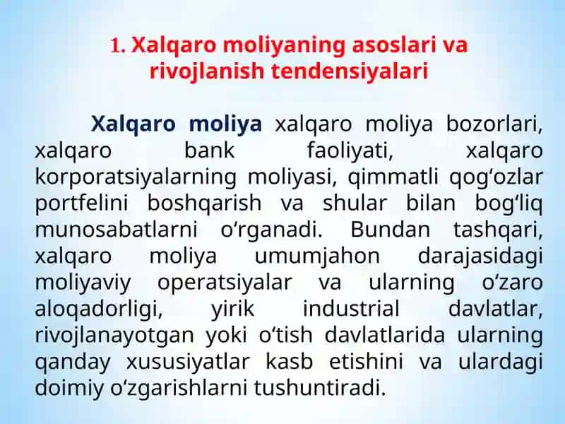 Xalqaro moliya 3