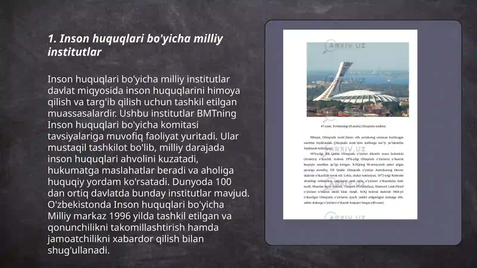 Yangi oʻzbekistonda inson haq-huquqlari va erkinliklari kafolatlarining yaratilishi 3