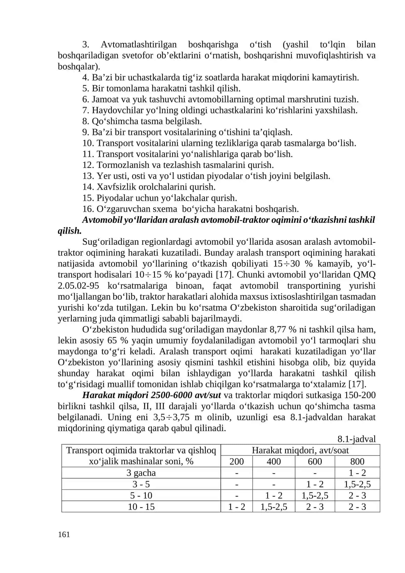 Yo'l harakatini tashkil etishning uslubiy asoslari 3