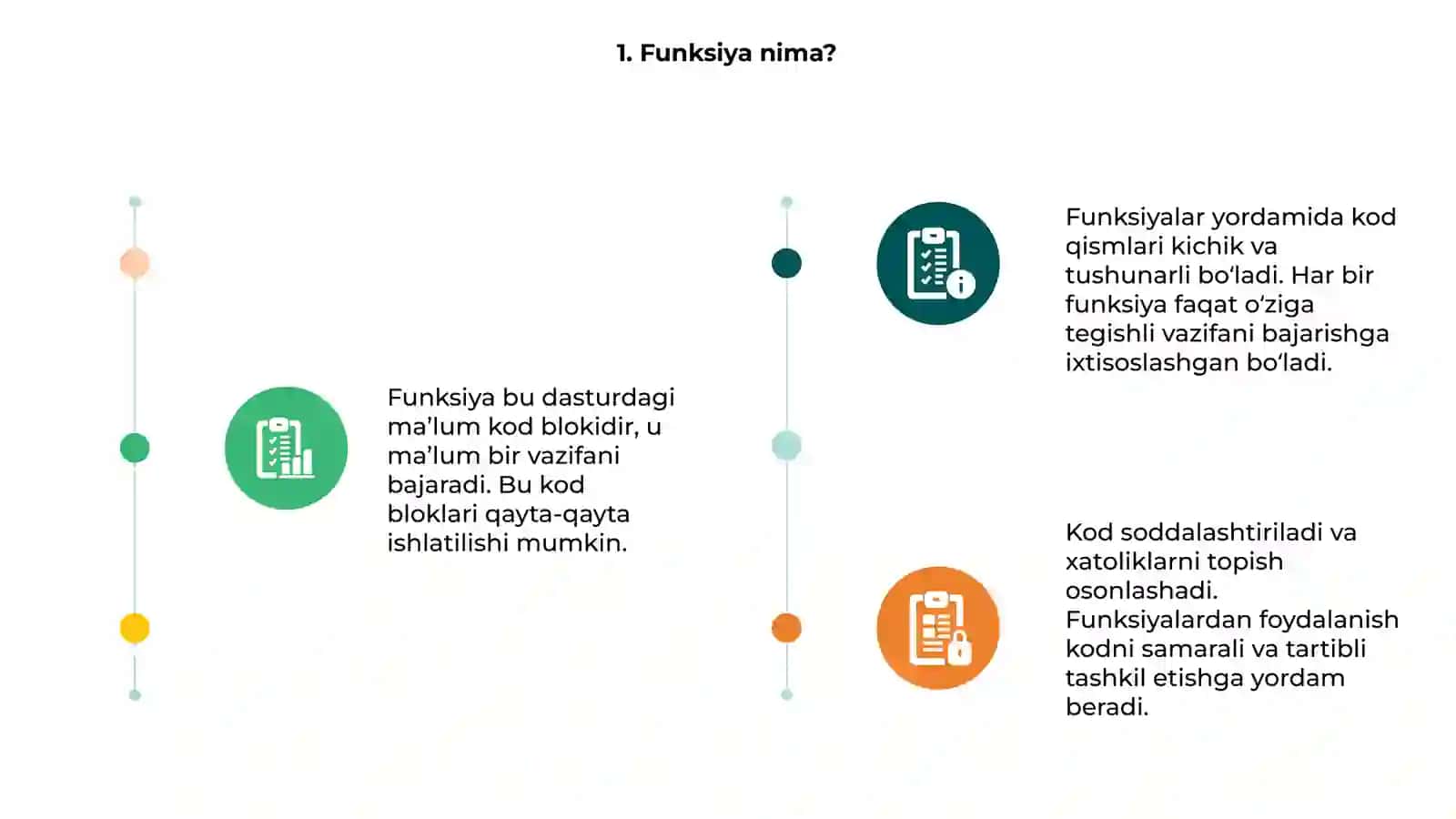 Funksiyalarni tashkil etish 3