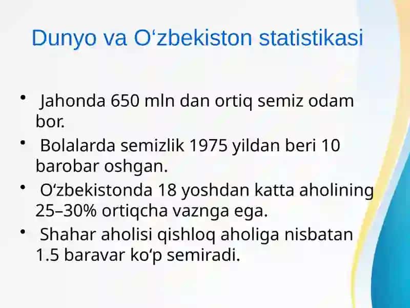 Semizlikni rivojlanishida genetik omillarning roli 3