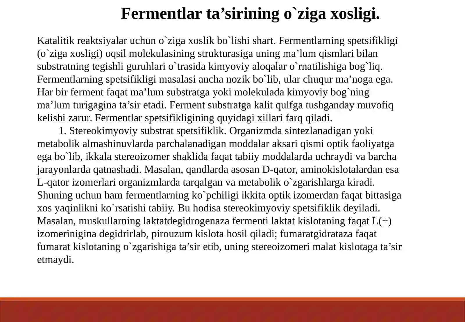 Oddiy fermentativ jarayonlarning kinetikasi. Michaelis tenglamasi va uning o'zgartirilgan shakllari. 3