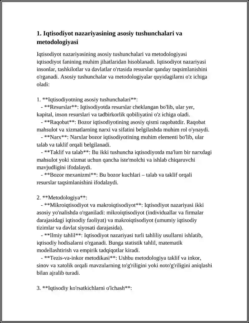MENGA IQTISODIYOT NAZARYASIDAN MUSTAQIL ISH TAYYORLAB BERING 3