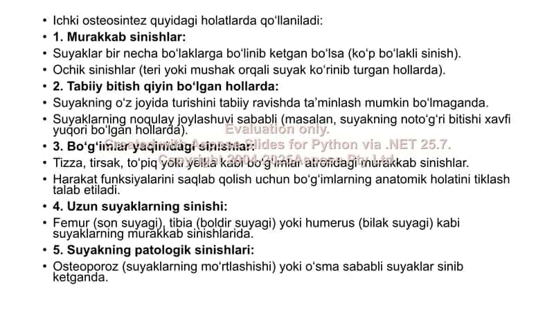 Suyaklarni rivojalinishini buzilishlari Sinishlar. Osteonekoroz 3