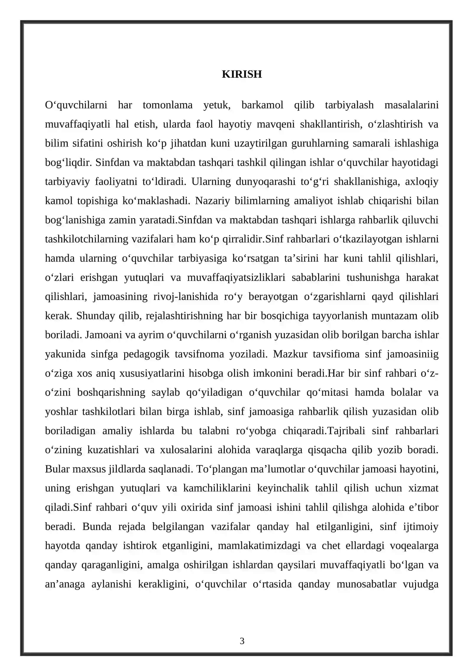 Sinf rahbari ishini tashkil etish metodikasi 3
