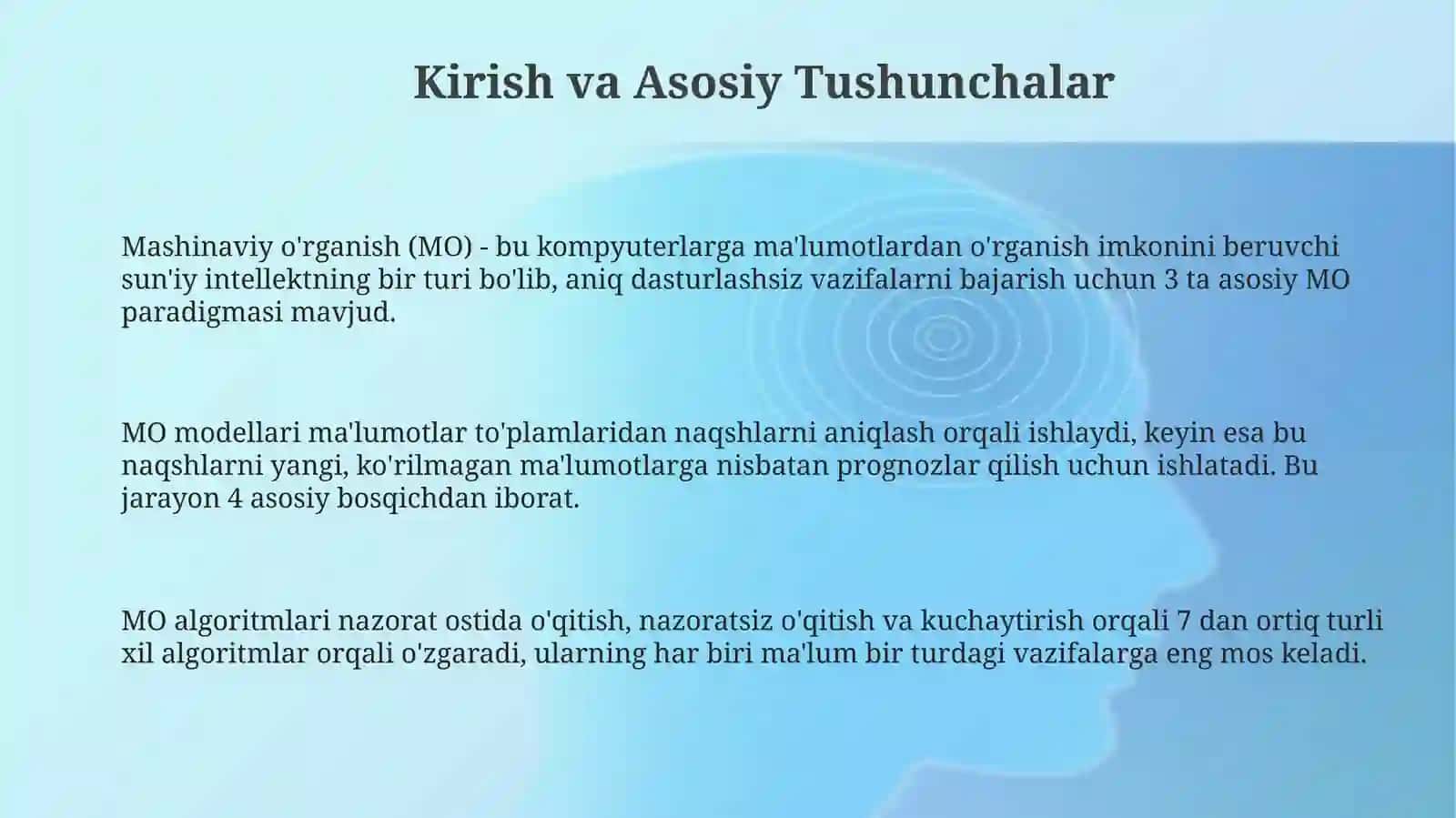 Mashina tajribasi modellari 3