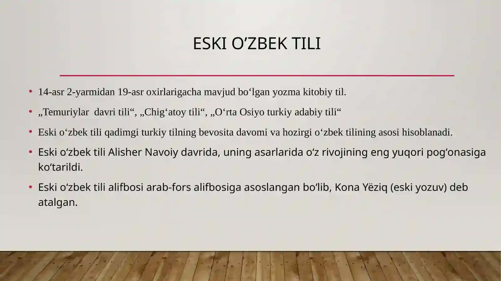 Eski o‘zbek tilining morfologiyasi. Ot va sifat so‘z turkumari 3
