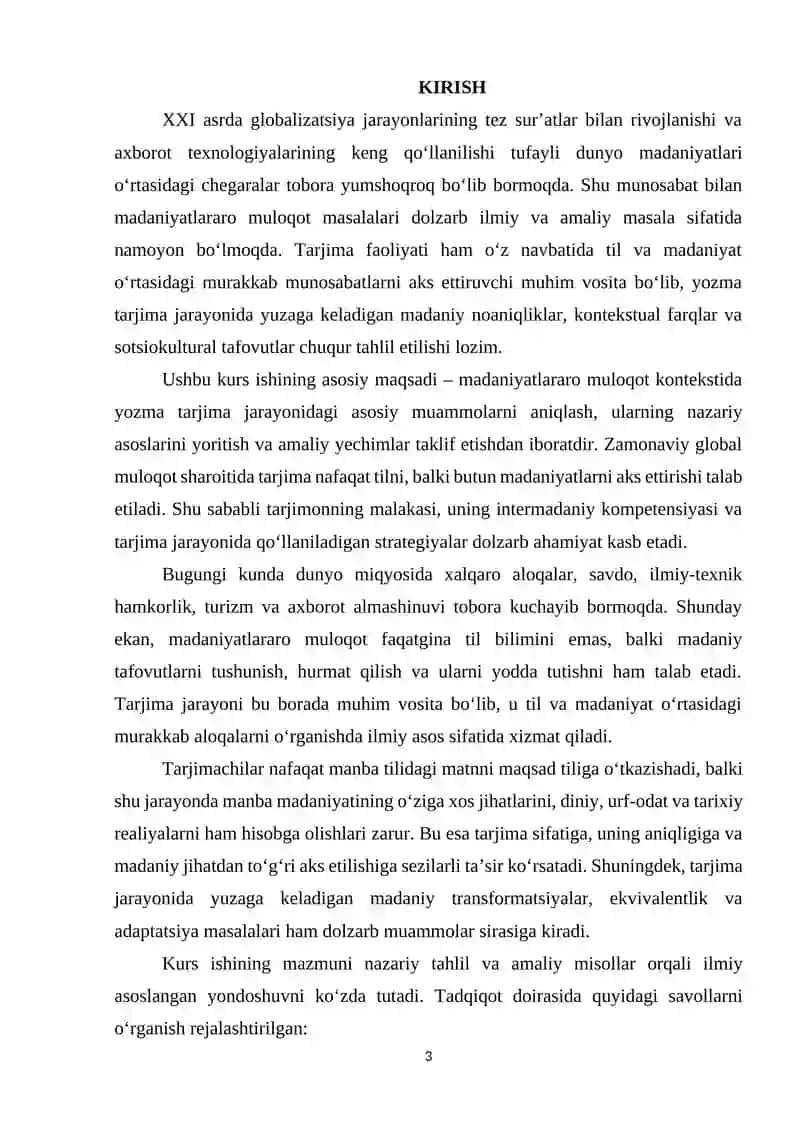 MADANIYATLARARO MULOQOT VA YOZMA TARJIMA MUAMMOLARI 3