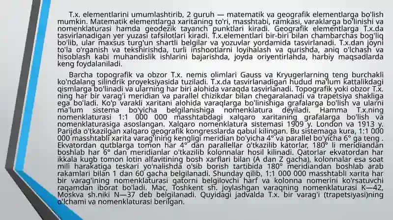 Topografik xaritalar va ularning shartli belgilari 3
