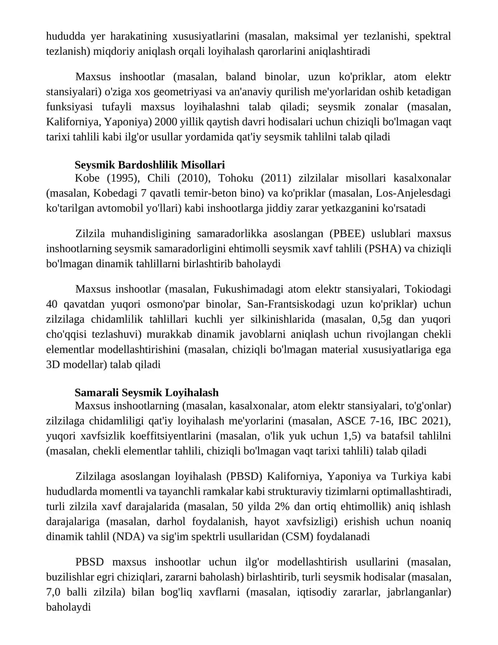 Maxsus inshootlar zilzilabardoshligi masalalari 3