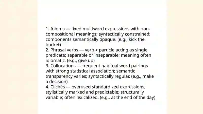Idioms and phraseological units:typological features 3