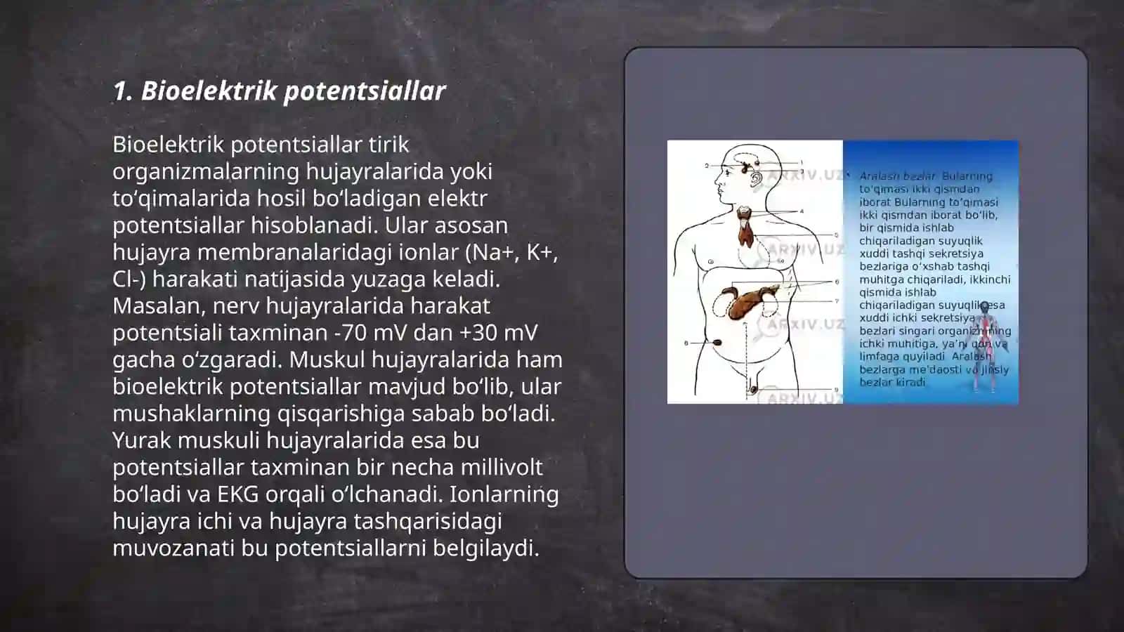Biologik to‘qimalar va suyuqlikning o‘zgarmas tokda elektr o‘tkazuvchinligi 3
