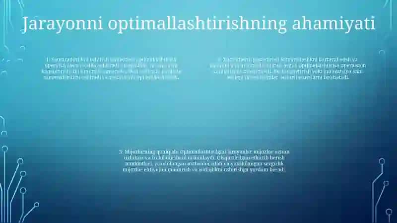 Texnologik Jarayonlarni Optimallashtirish Asoslari 3