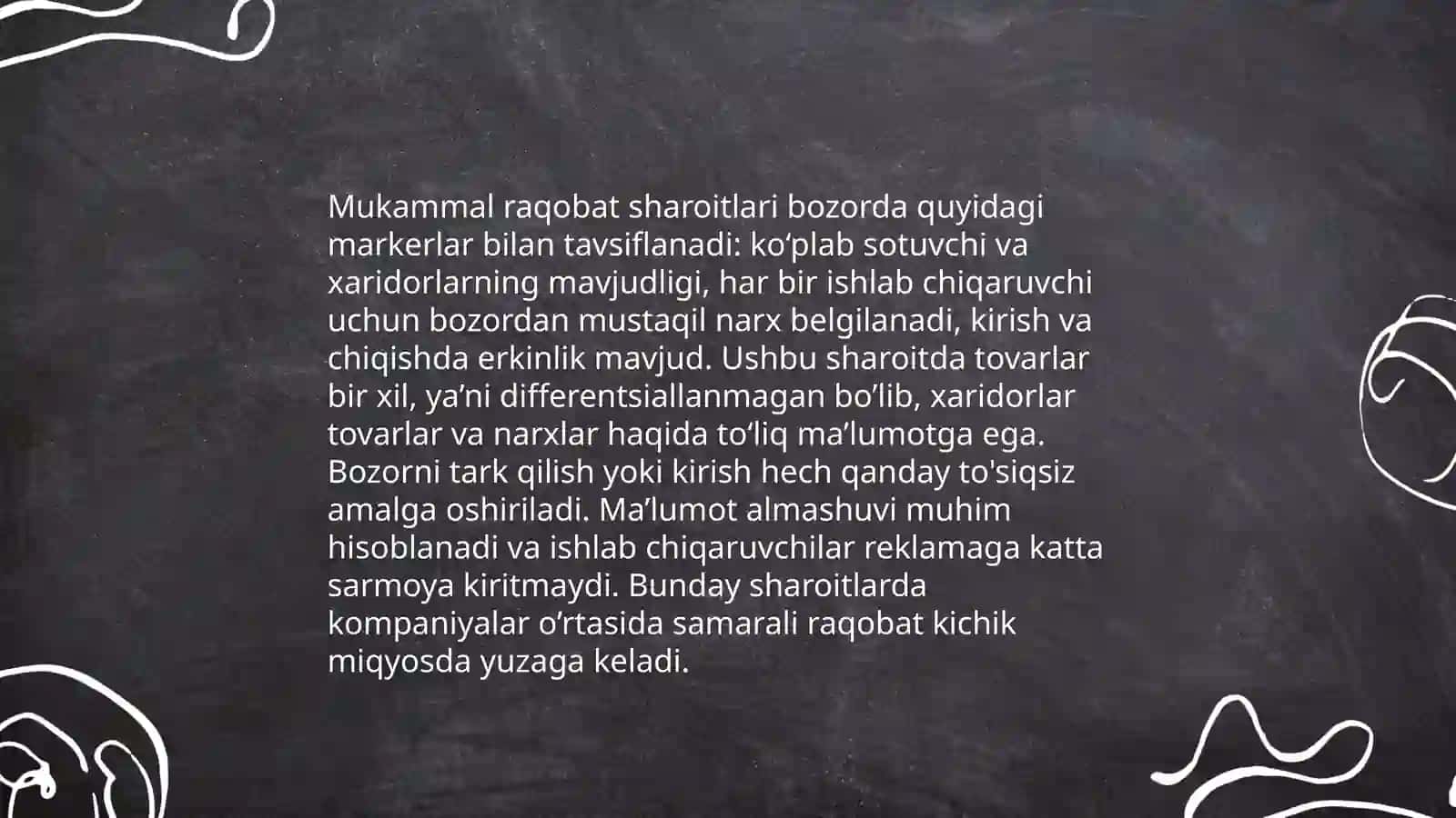 Mukammal raqobat sharoitlari 3