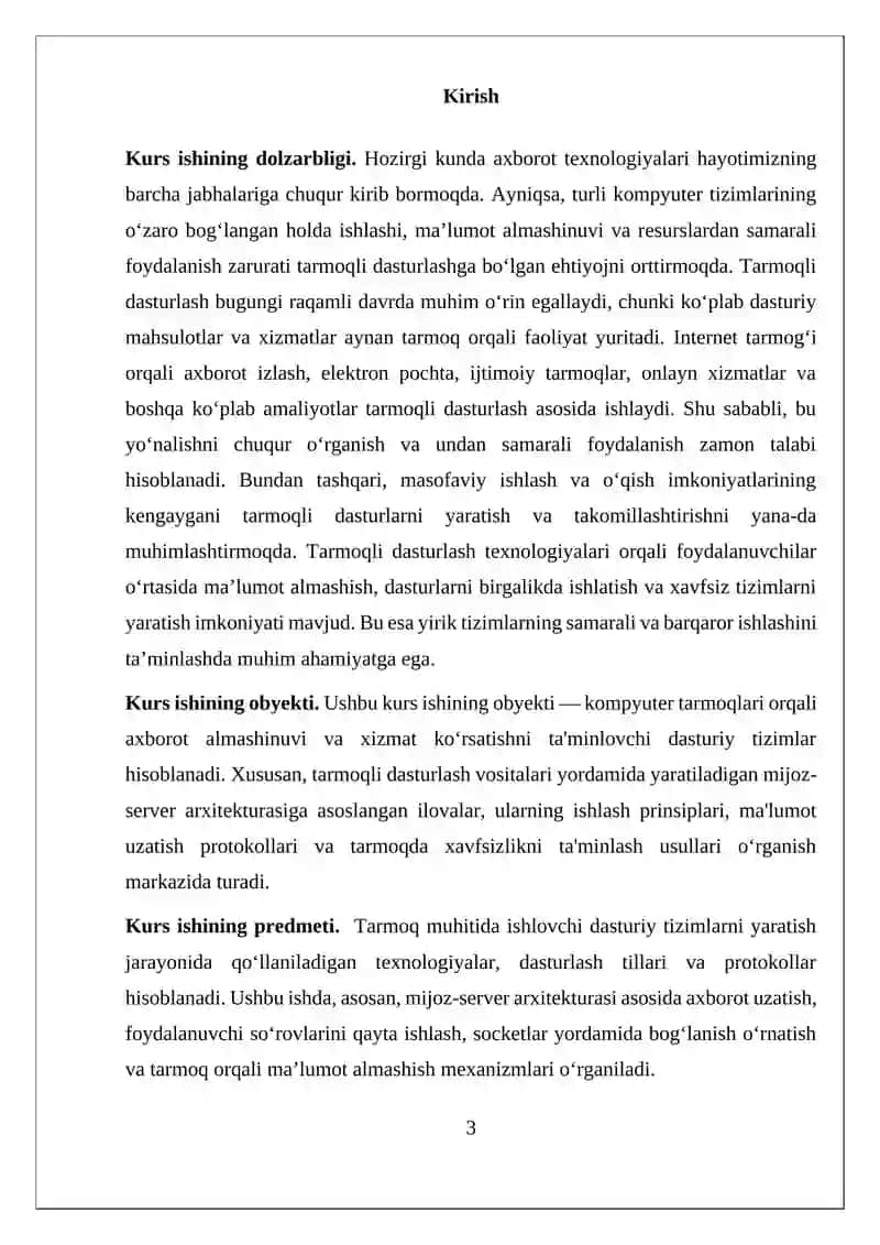TARMOQLI DASTURLASH 3