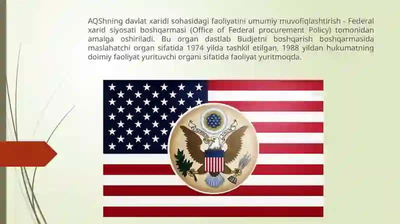 AQSH dadavlatxaridtizimi(Office of Federal procurement Policy) 3