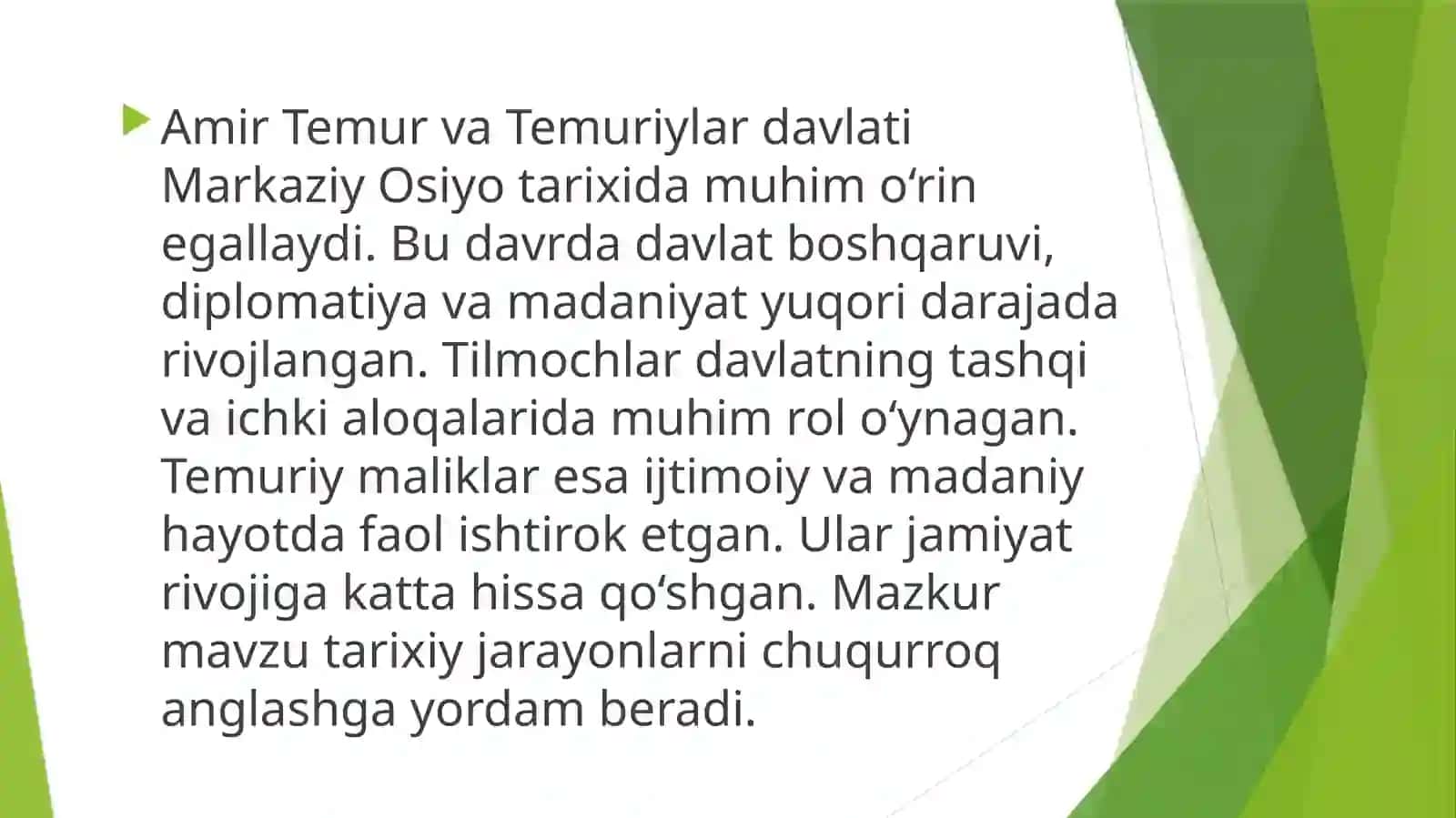 Amir Temur davrida xonlar faoliyati 3