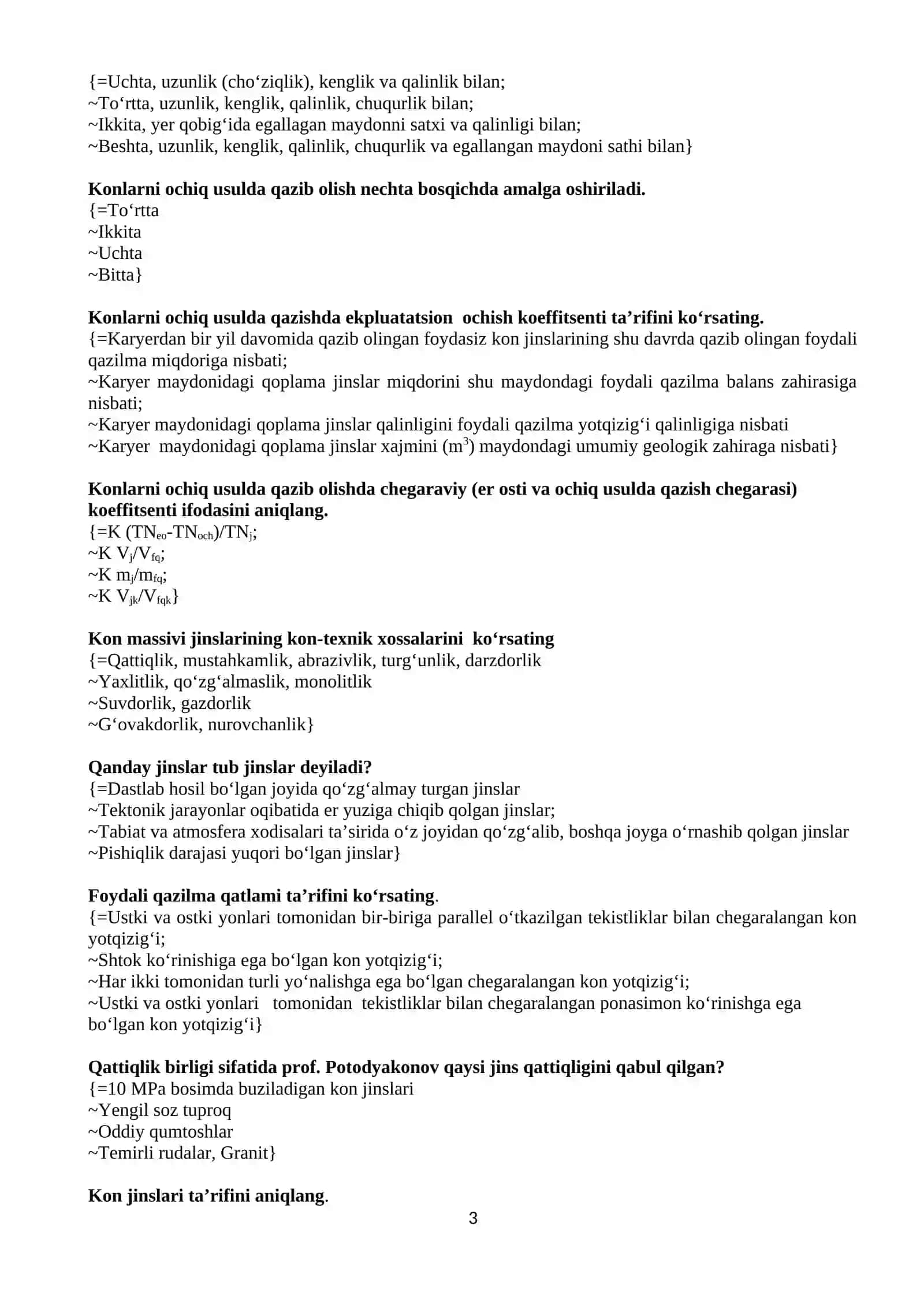 Оchiq kоn ishlаri 3