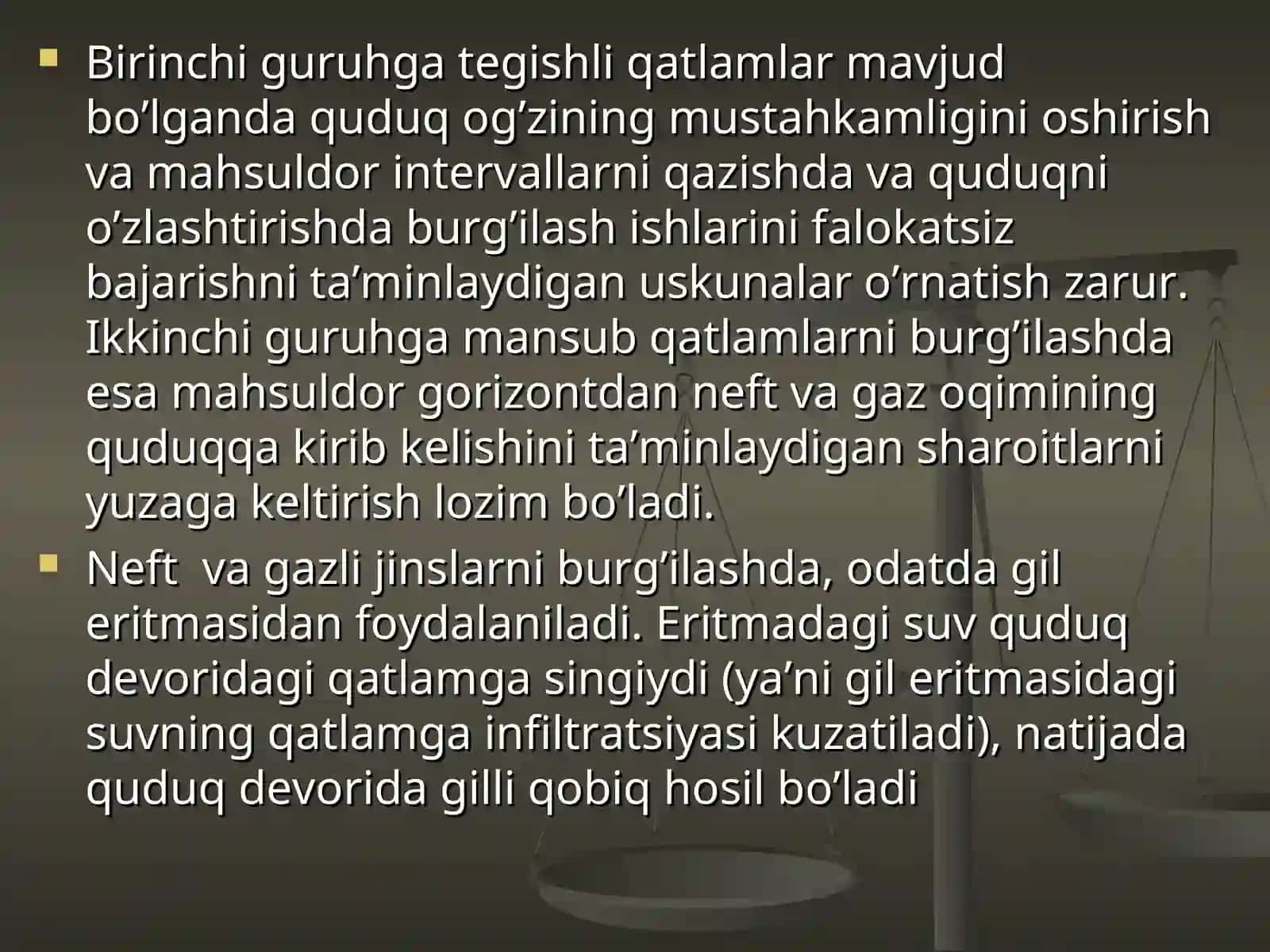 Qatlamni ochish, quvurlarni perforatsiyalash va quduqni o’zlashtirish 3