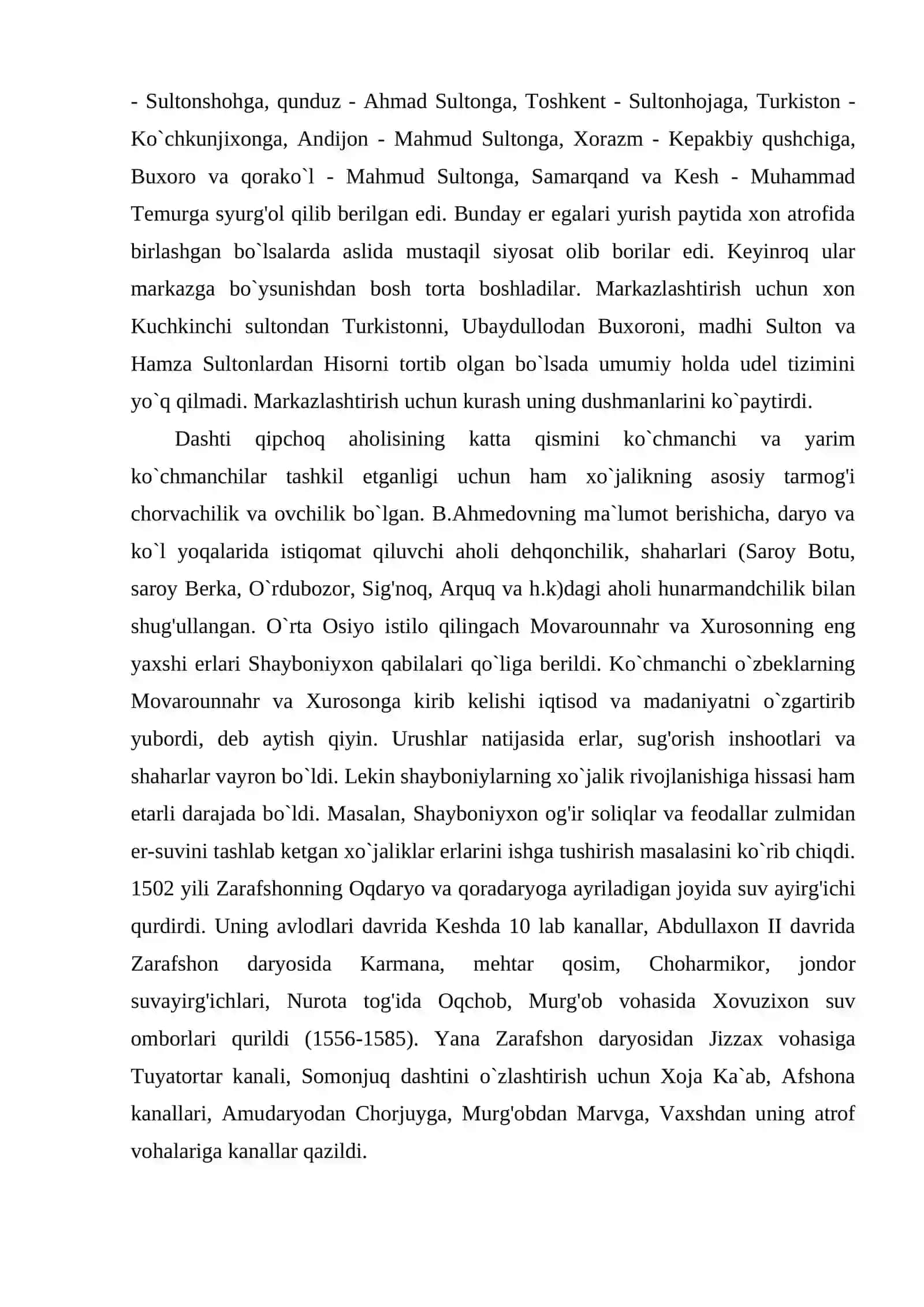 Shayboniylar va Ashtarxoniylar davri tarixiy geografiyasi 3