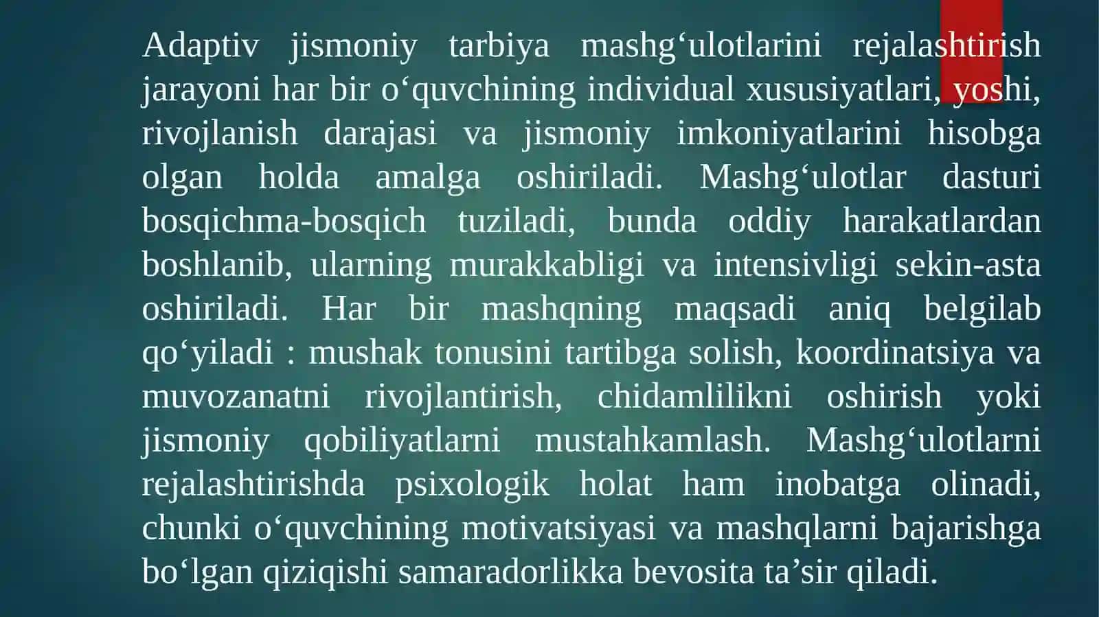 Adaptiv jismoniy tarbiya jarayonida shaxsni tarbiyalash 3