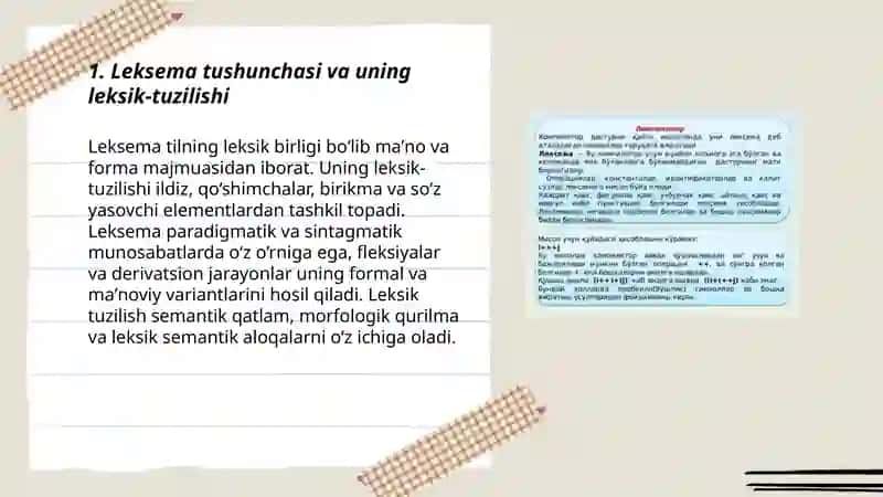 Leksema va uning serqirralik tabiati 3