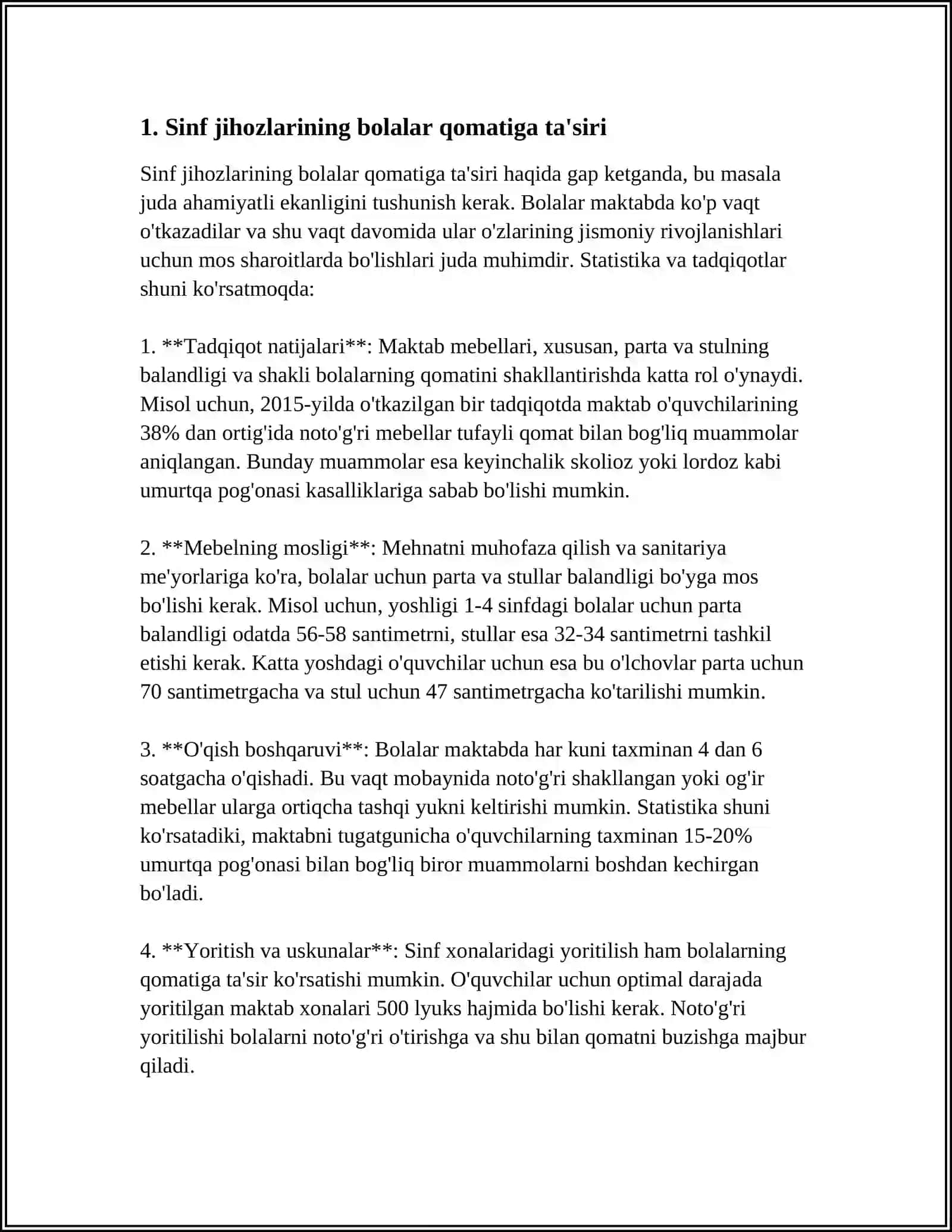 BOLALARNING QAD-QOMATINI SHAKLLANISHIGA SINF VA SINF JIHOZLARINING TA' SIRINI O'RGANISH 3